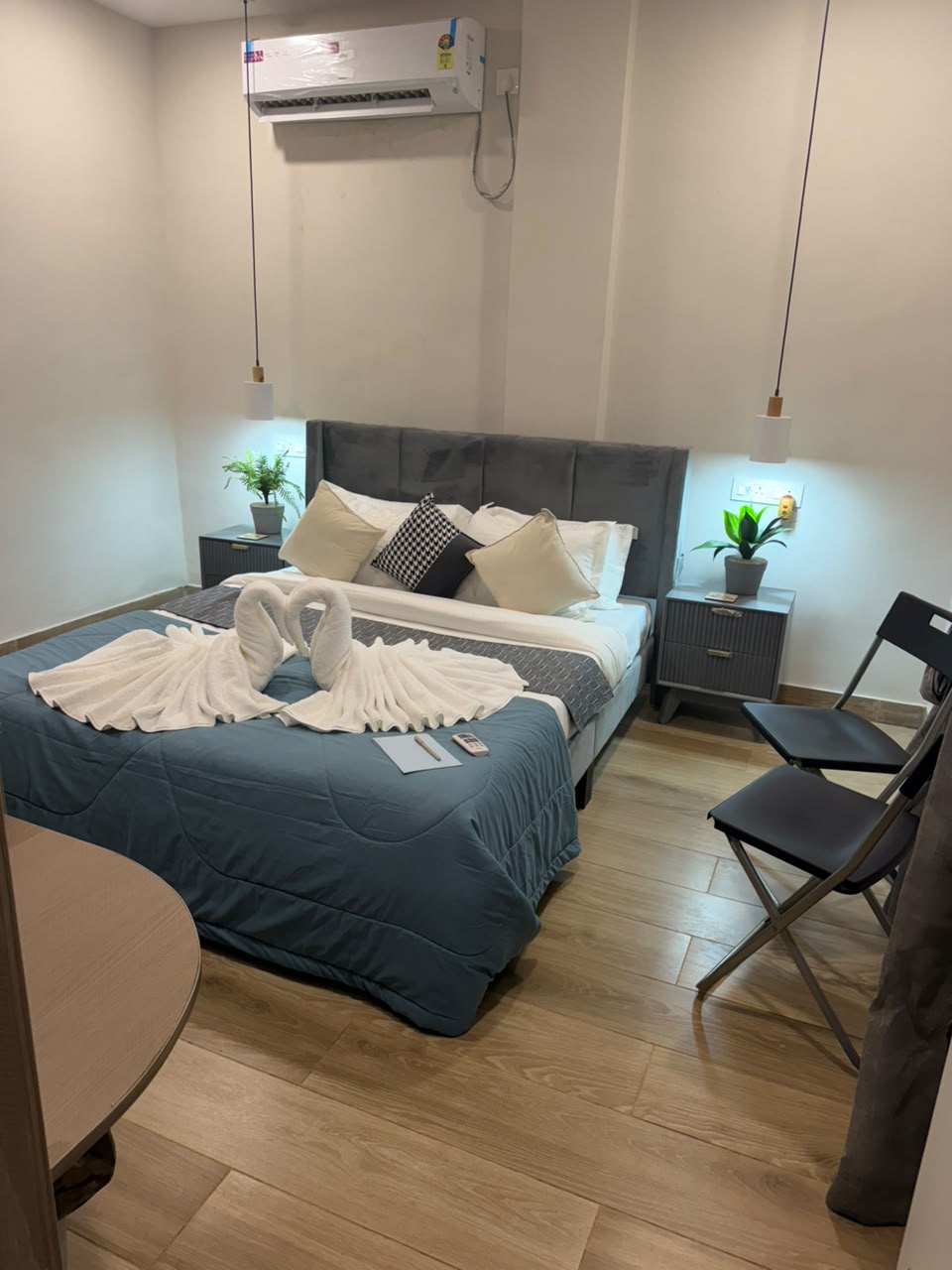 The blue bedroom
