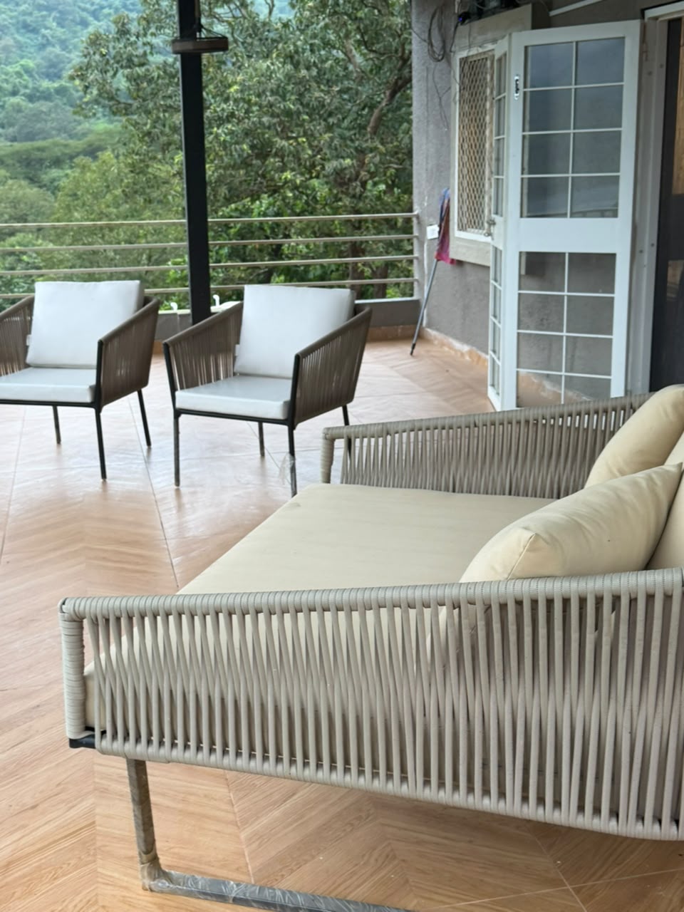 The covered terrace