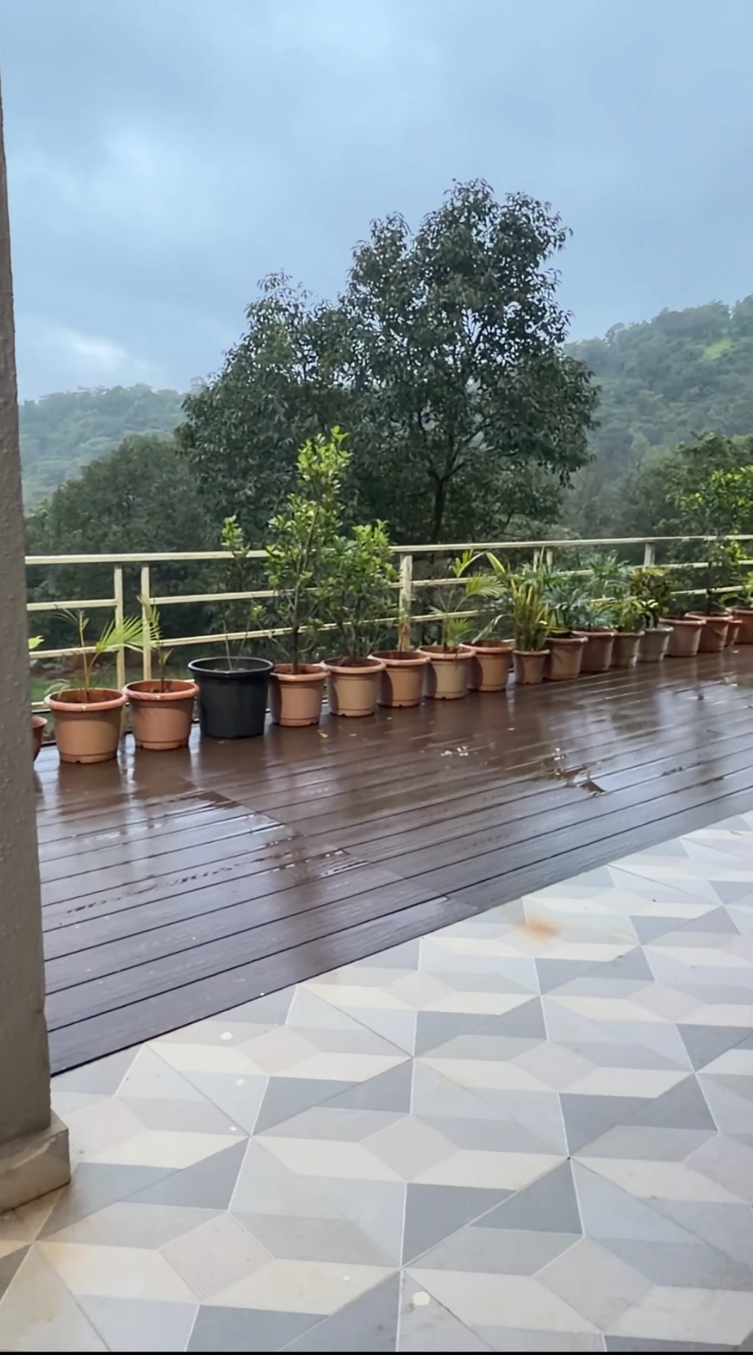 Deck overlooking the hills